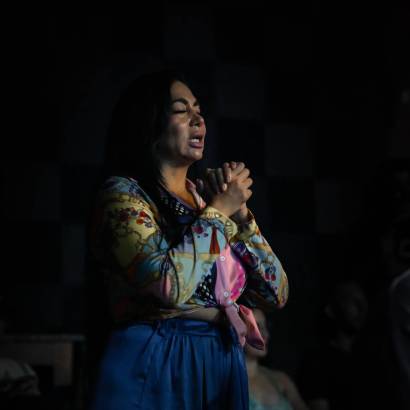 Feligrés del iglesia vida santa